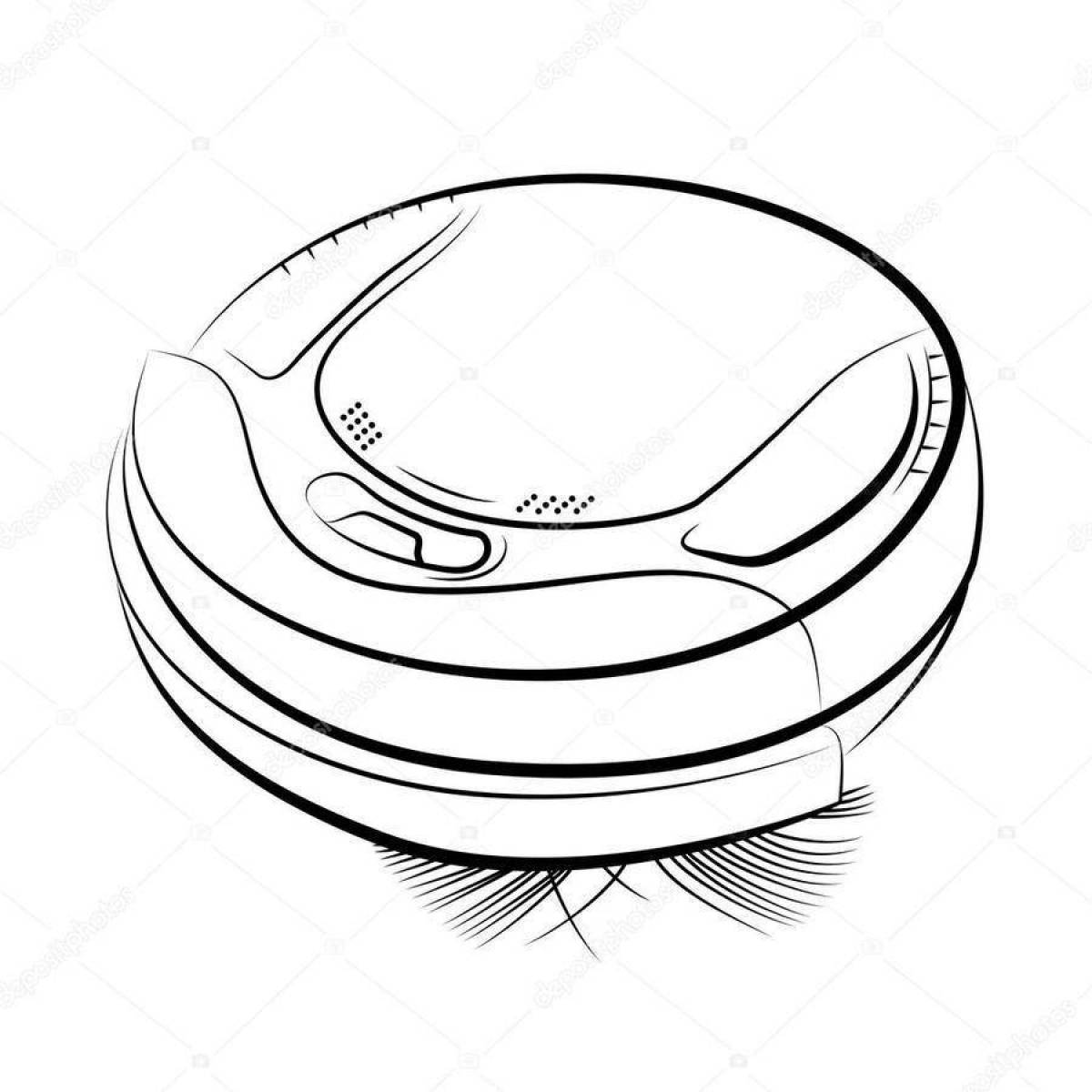 Coloring page adorable robot vacuum cleaner for boys