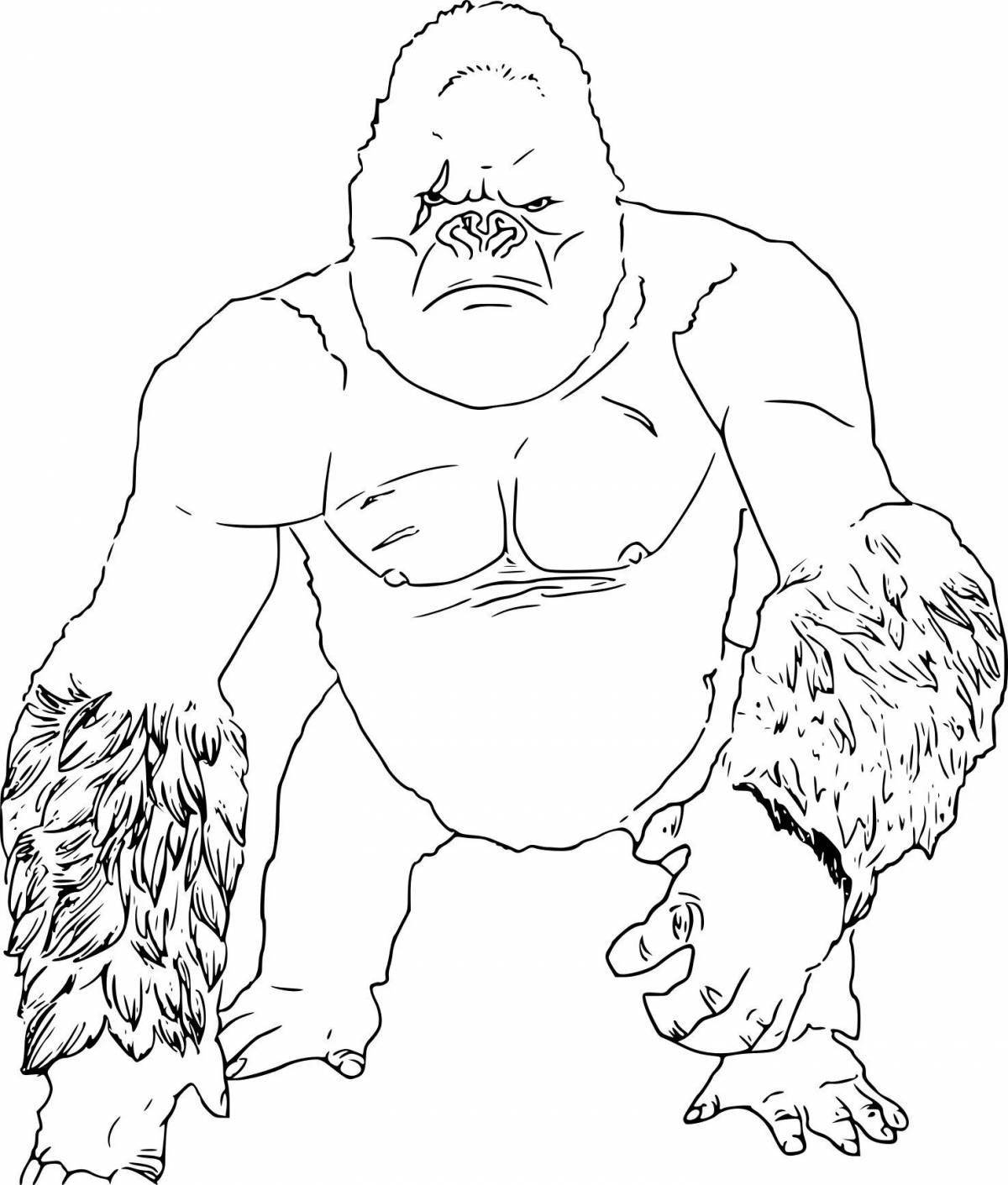 King Kong coloring book for kids