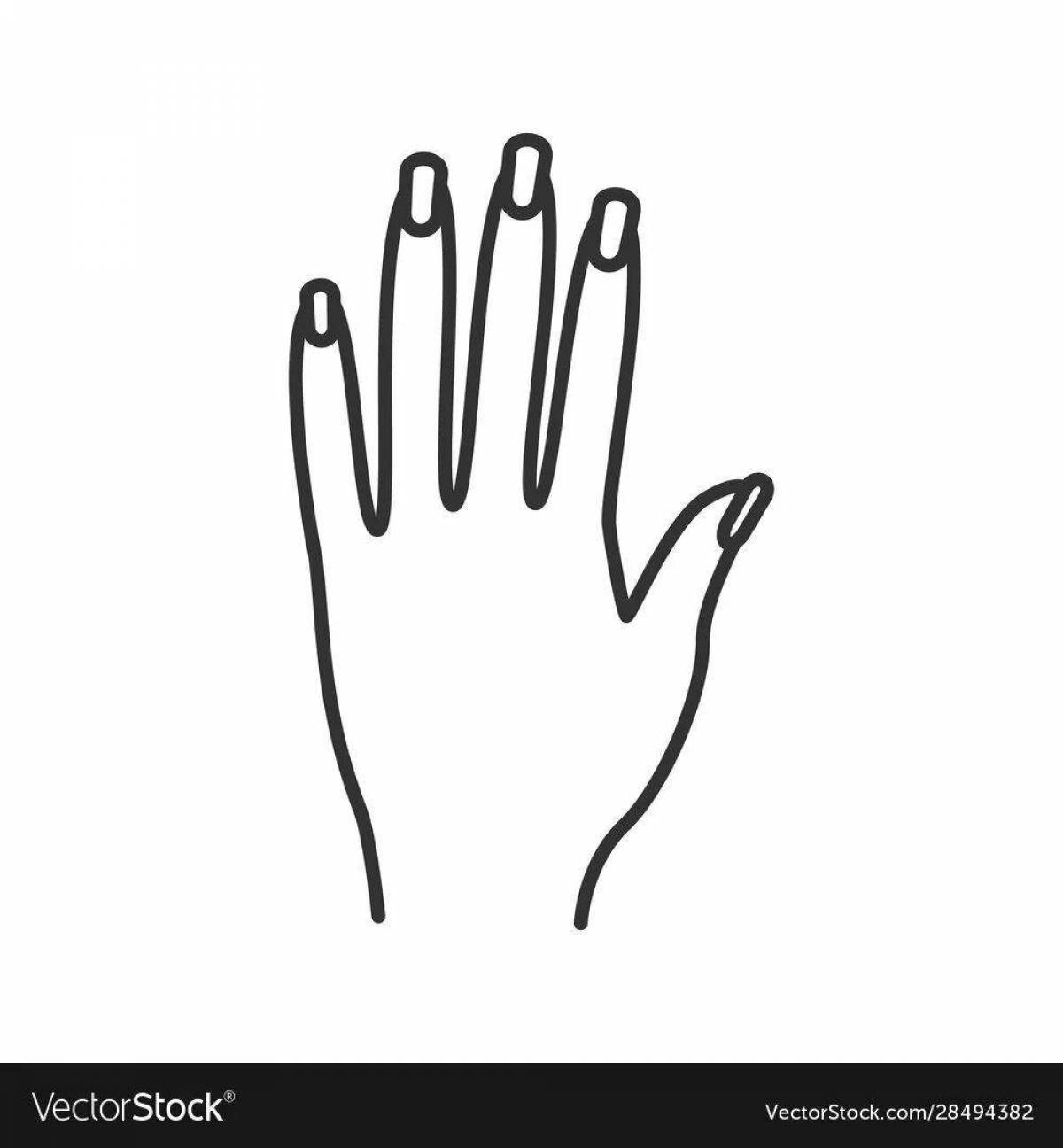 Photo Exquisite long nails for girls coloring