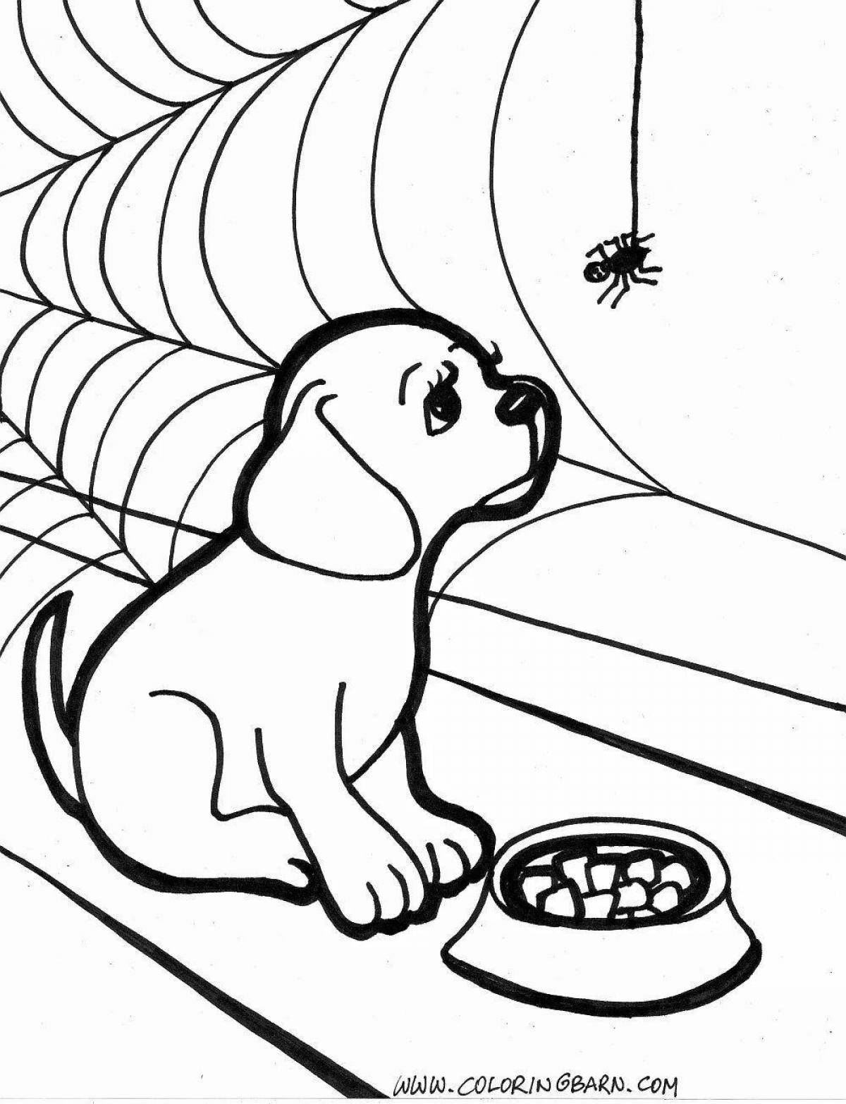 Amazing coloring page my puppy Mikhalkov for kids