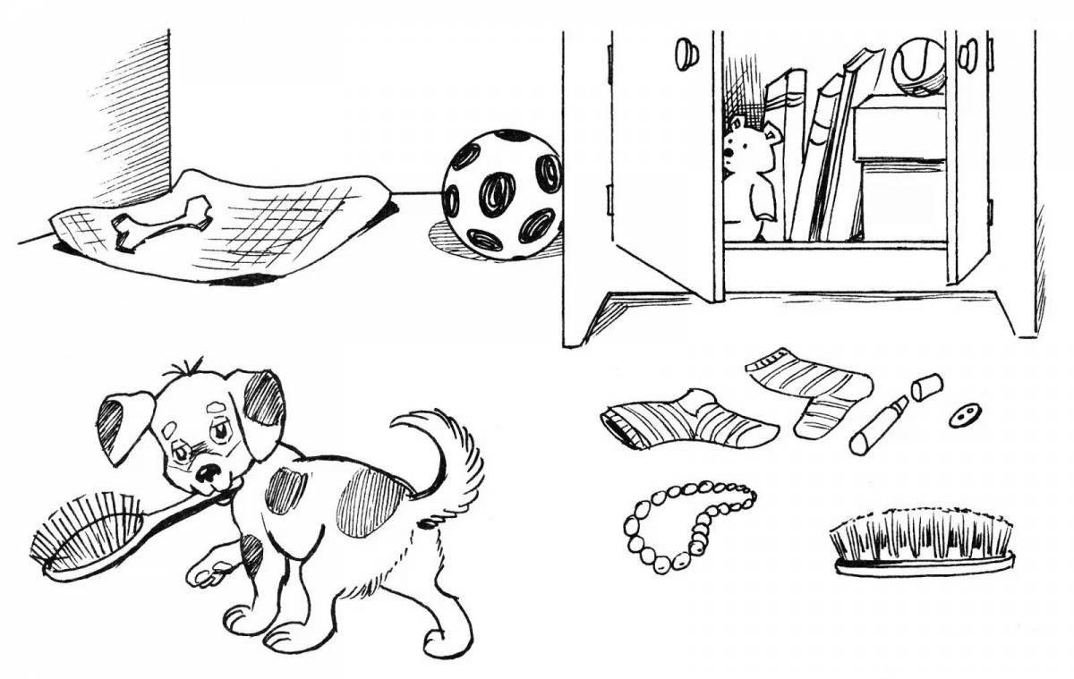 Amazing coloring page my puppy Michalkov for kids