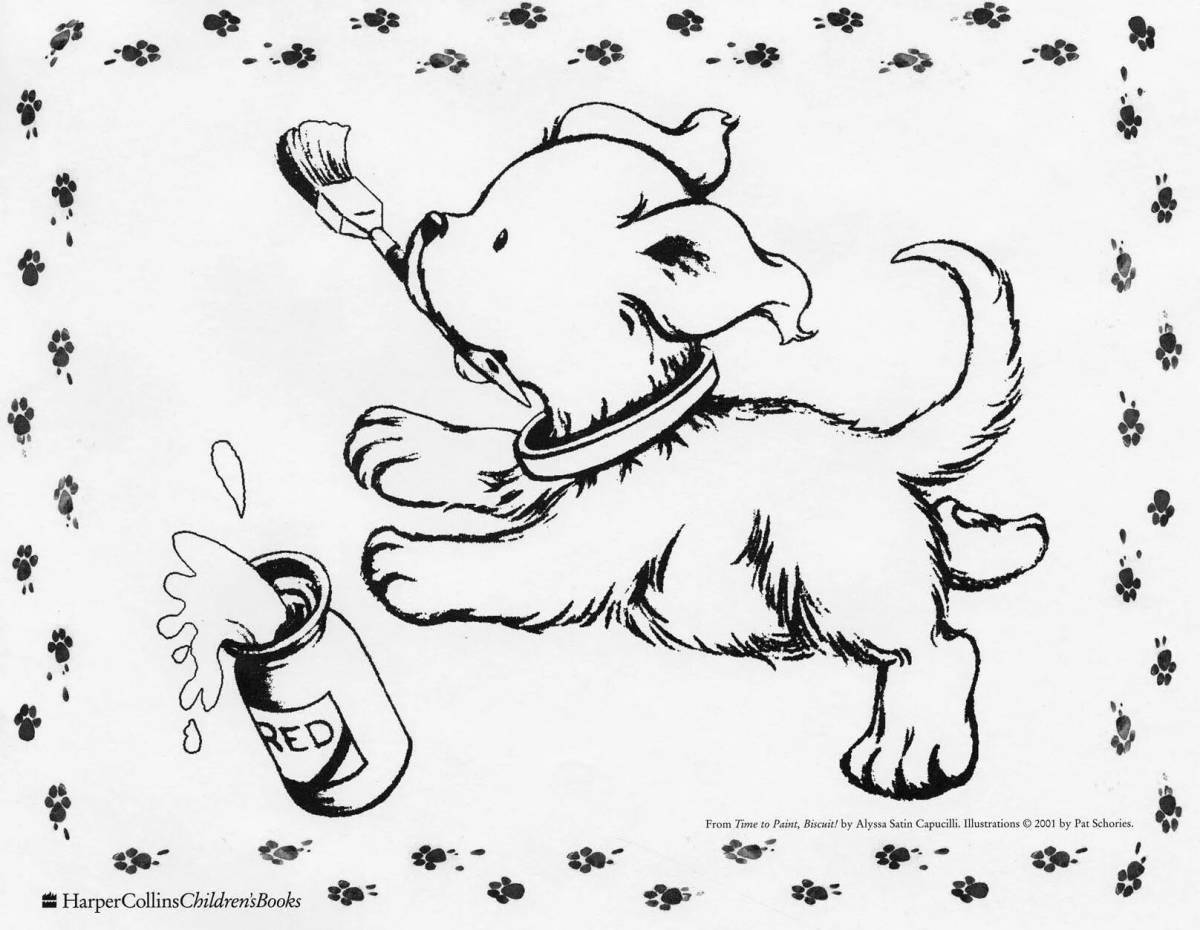 Unique coloring page my puppy Mikhalkov for kids