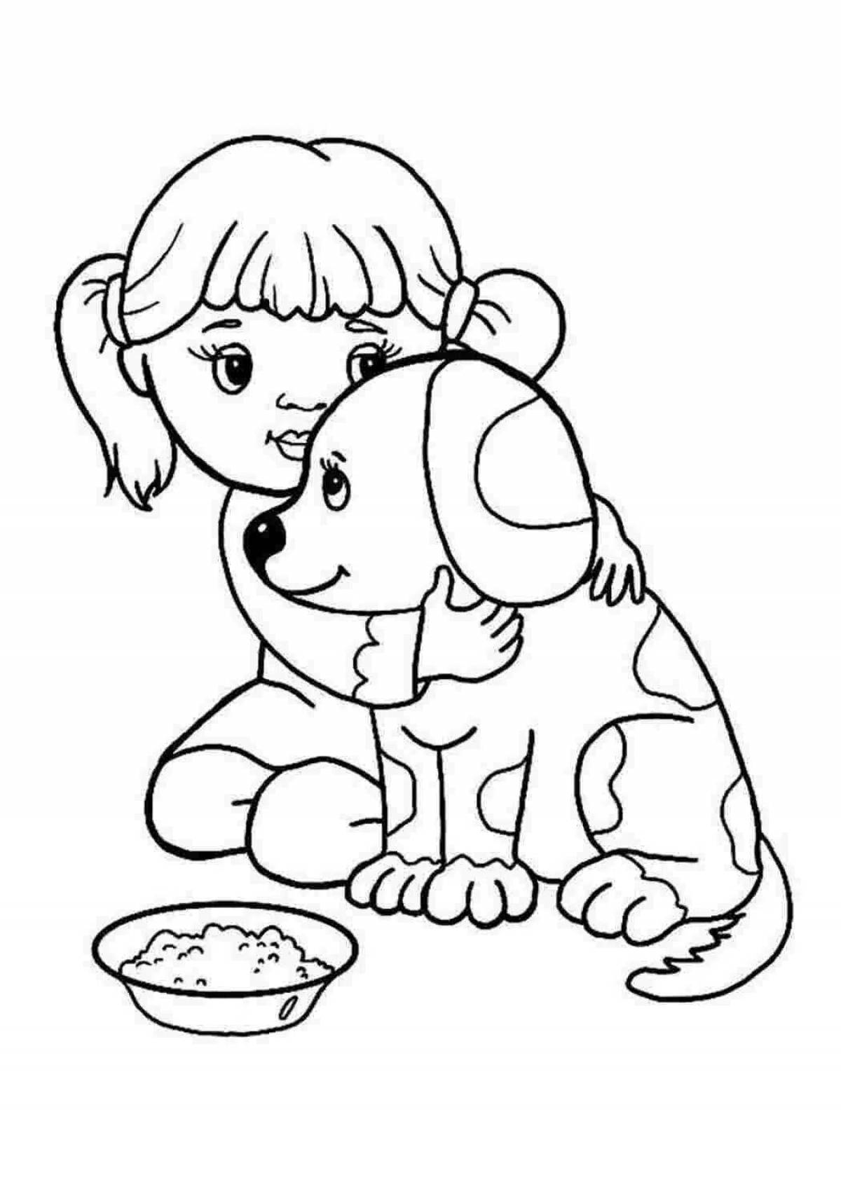 Comic coloring my puppy Mikhalkov for children
