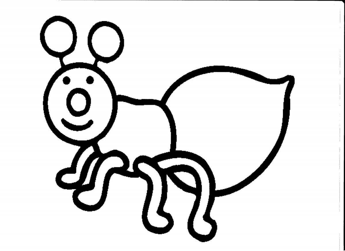 Serene thick outline coloring for toddlers