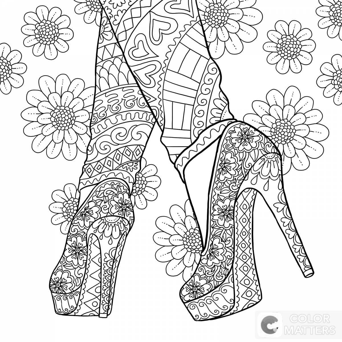 Glorious anti-stress coloring book for girls 13 years old