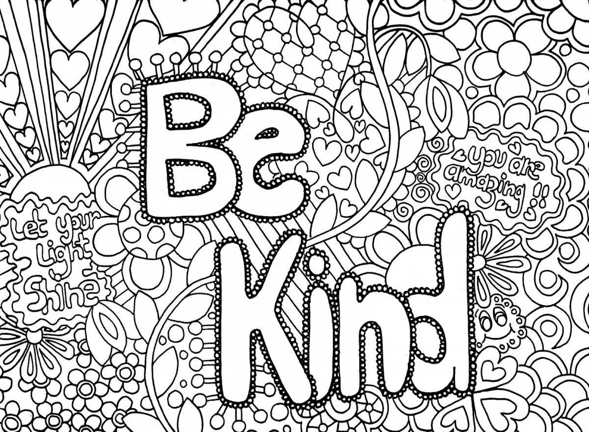 Glitter anti-stress coloring book for girls 13 years old