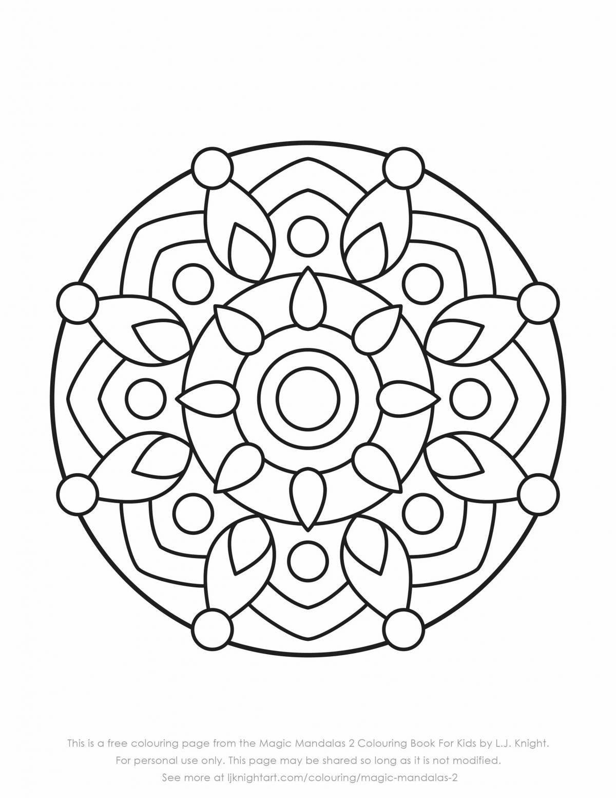 Mandala for children 10 years old #3