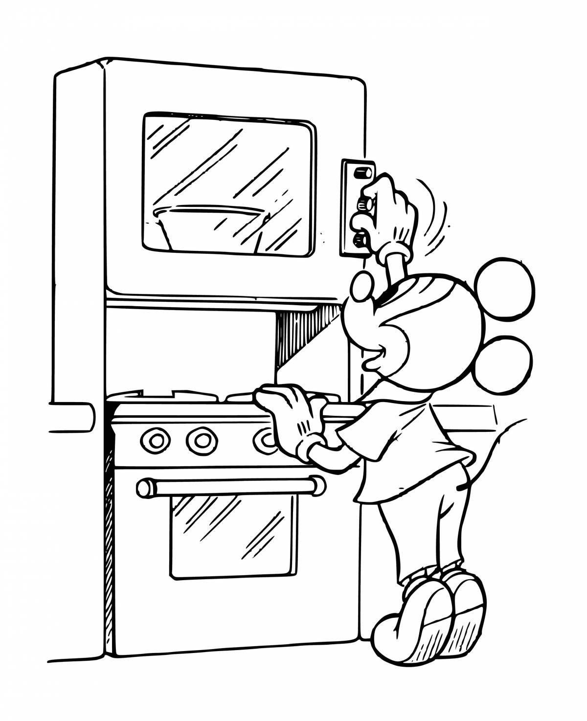 Happy Home Security Coloring Page