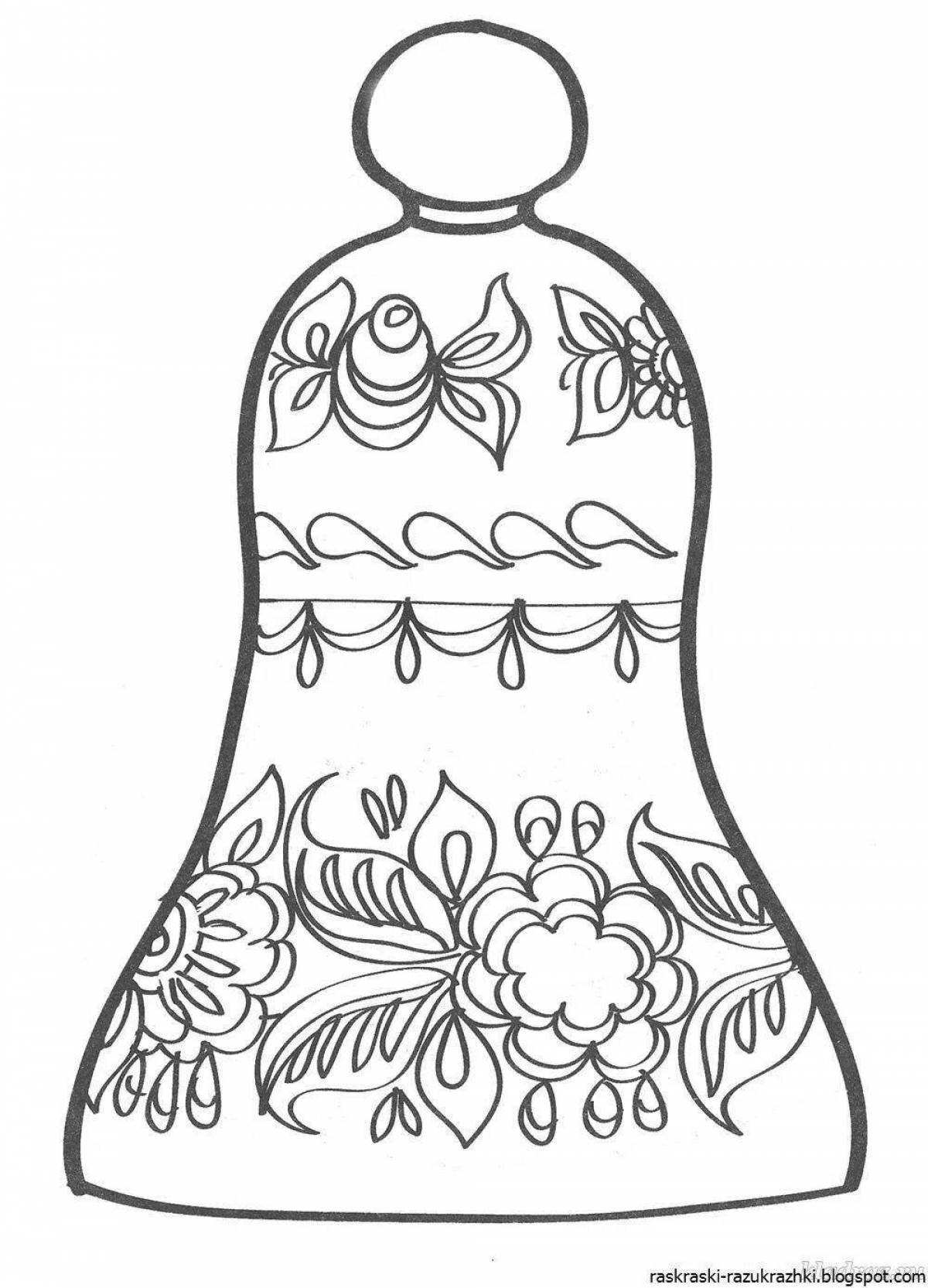 Delightful Gorodets toy coloring book