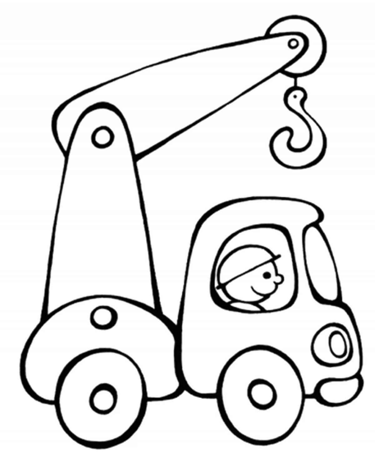 Funny cars coloring for boys 4 years old