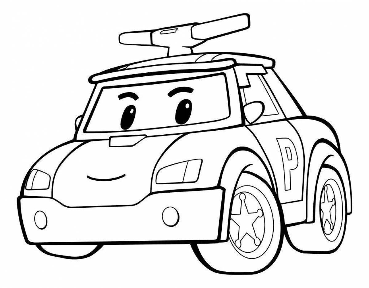 Charming cars coloring for boys 4 years old