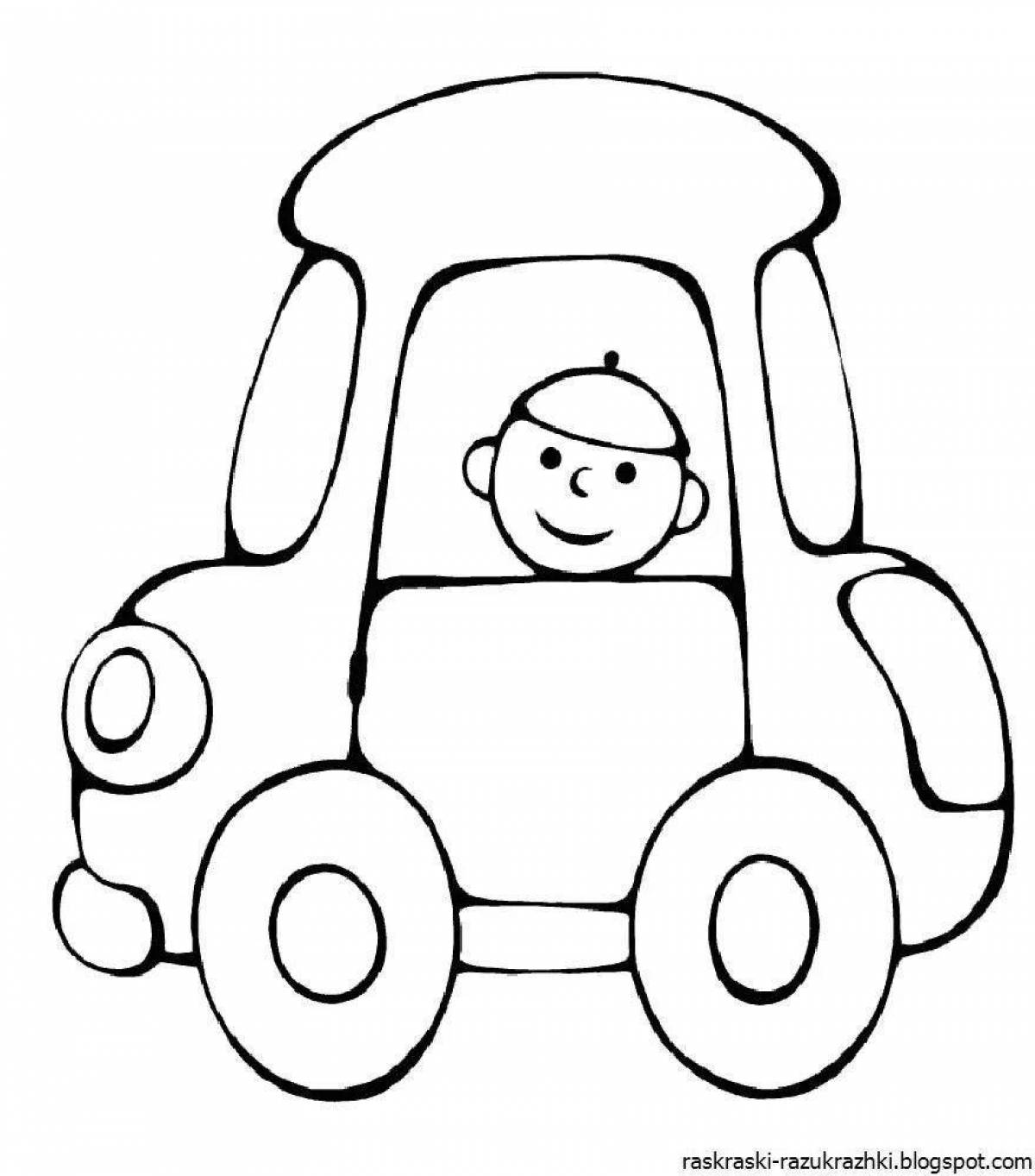 Coloring book adorable cars for boys 4 years old