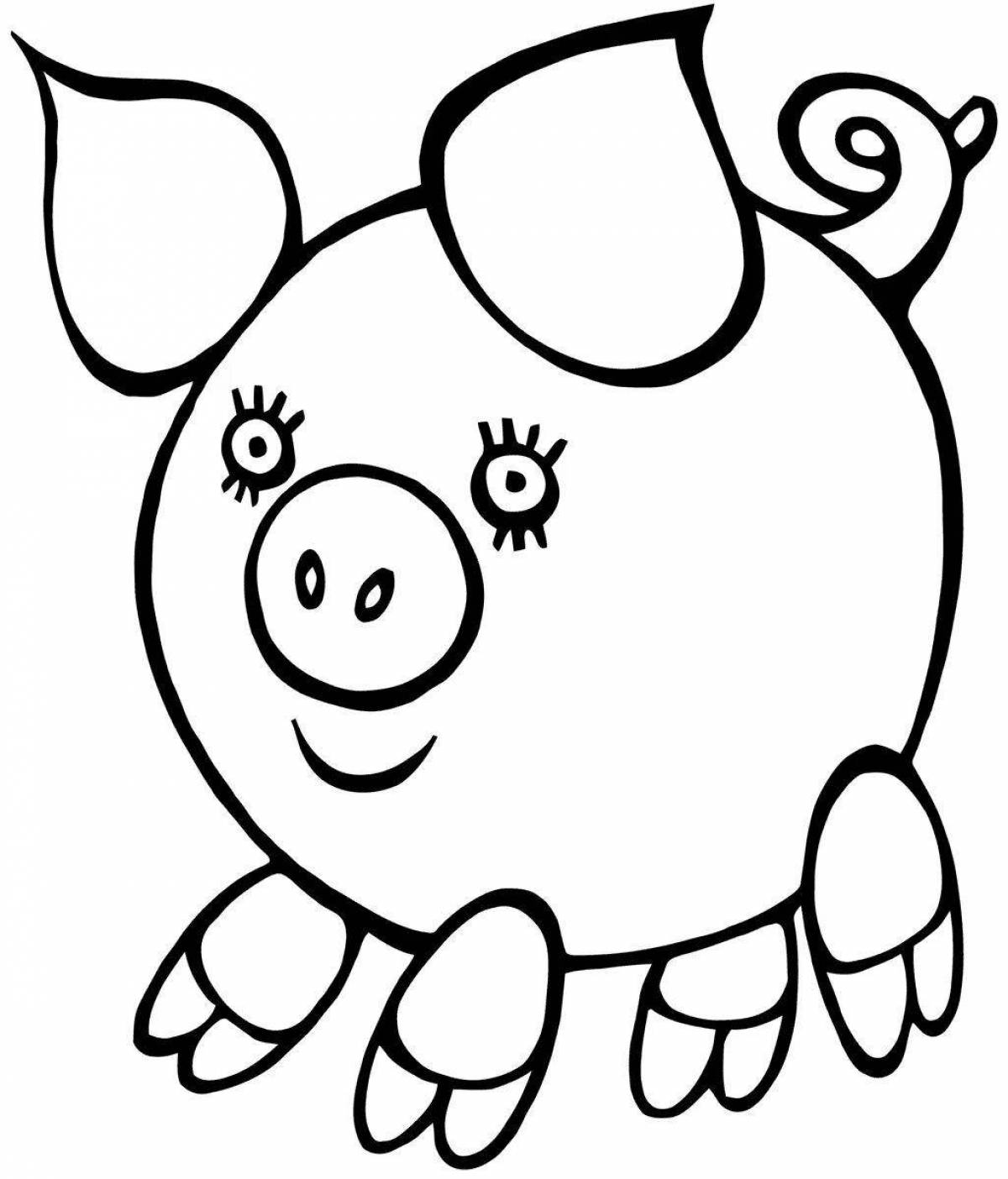 Color-creative coloring page large for 2 year olds