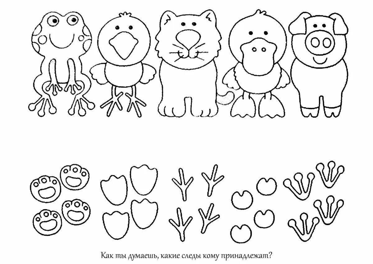 A fun coloring template for kindergarten