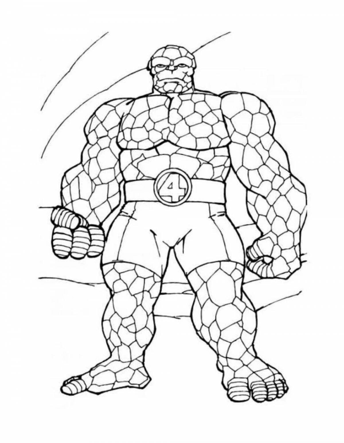 Fun coloring book for hero boys