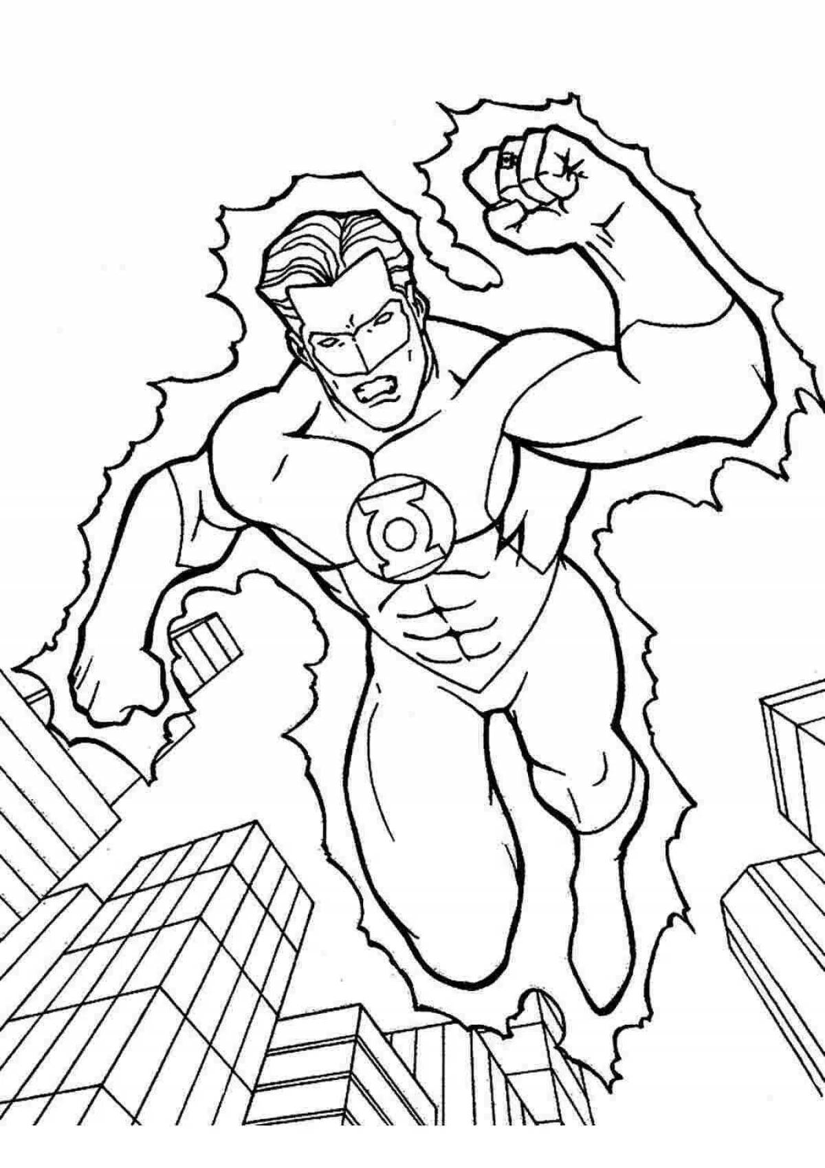 Attractive coloring book for hero boys