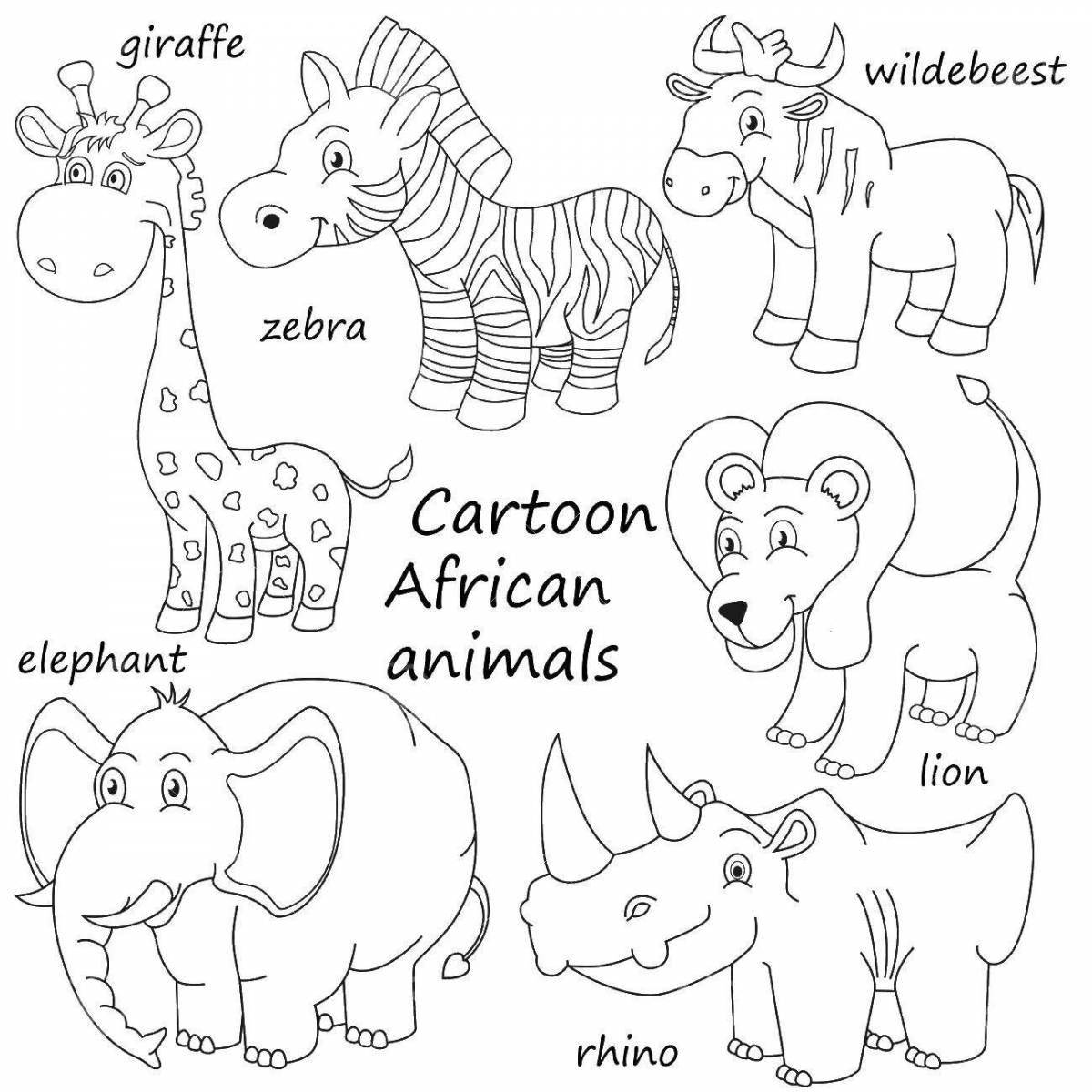 Excellent English Animal Coloring for Juniors