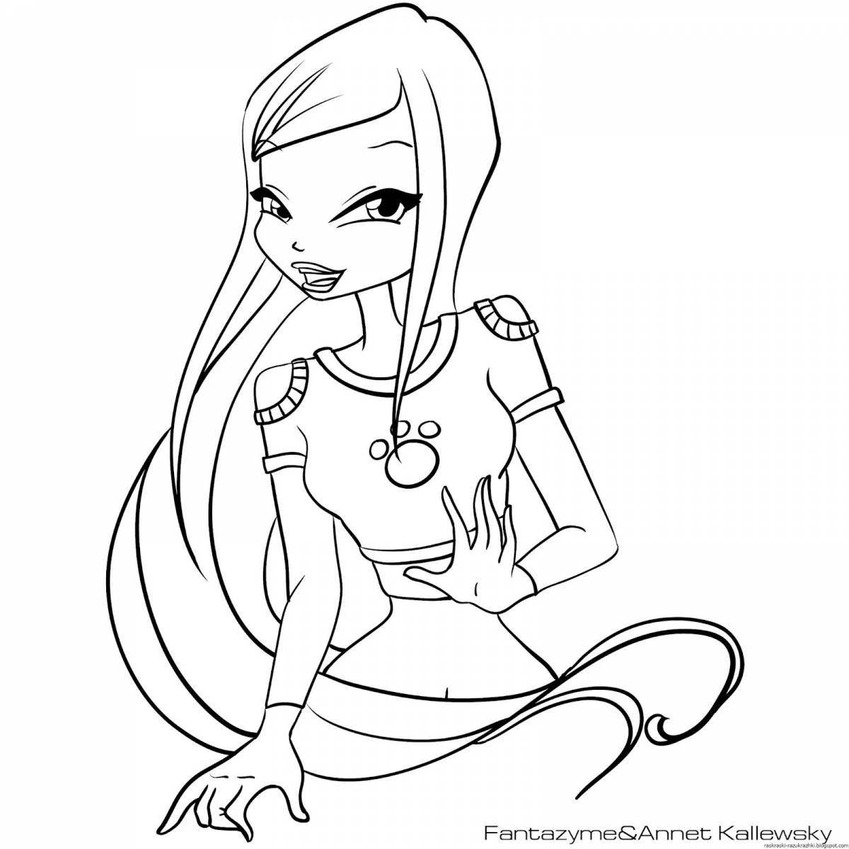 Exquisite easy coloring pages for girls