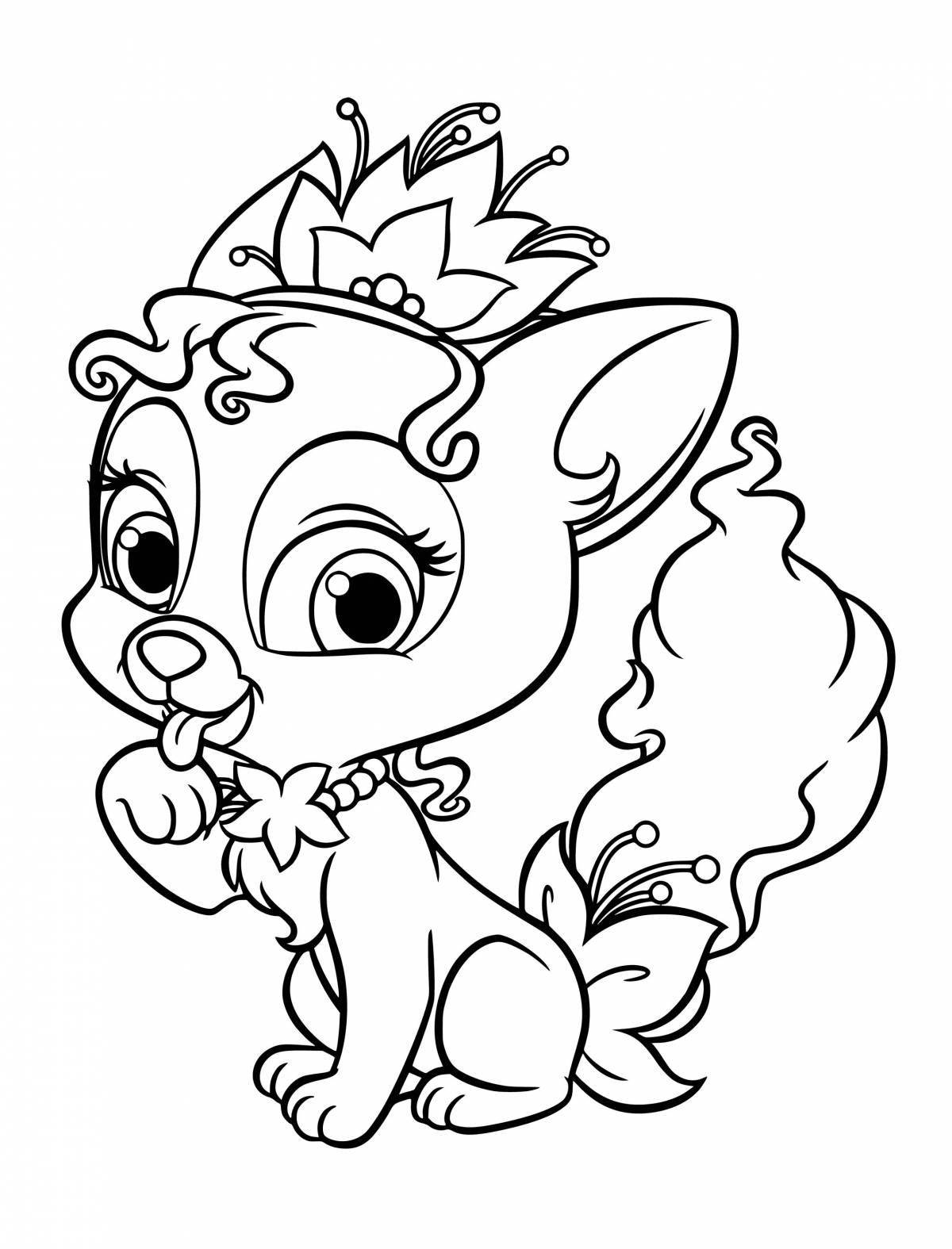 Coloring page adorable animals