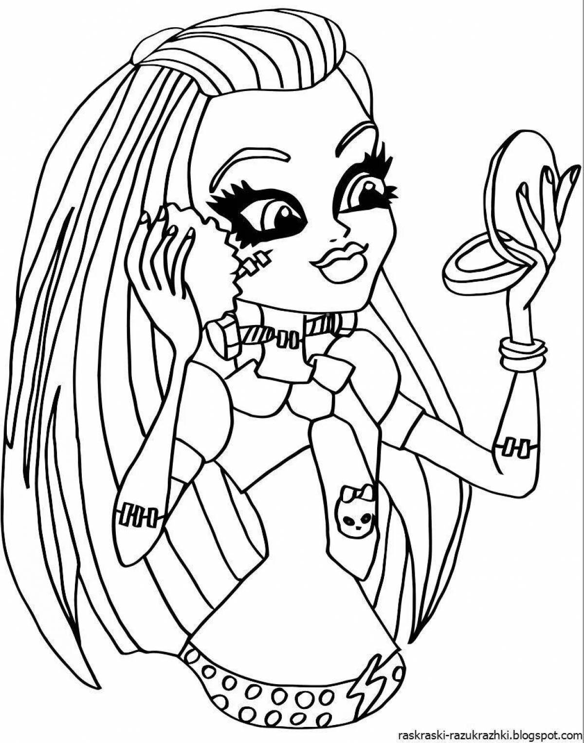 Adorable monster high coloring book for kids