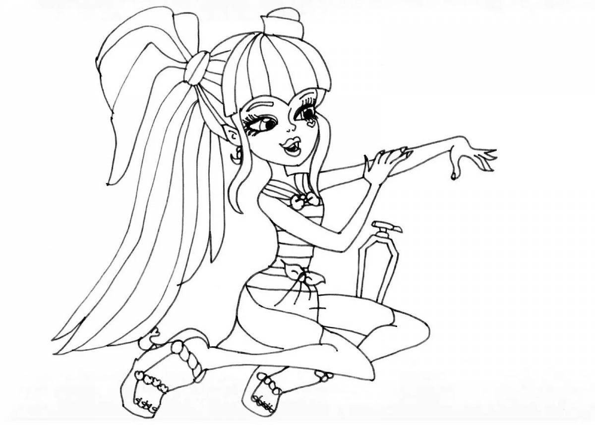 Monster high playful coloring for kids