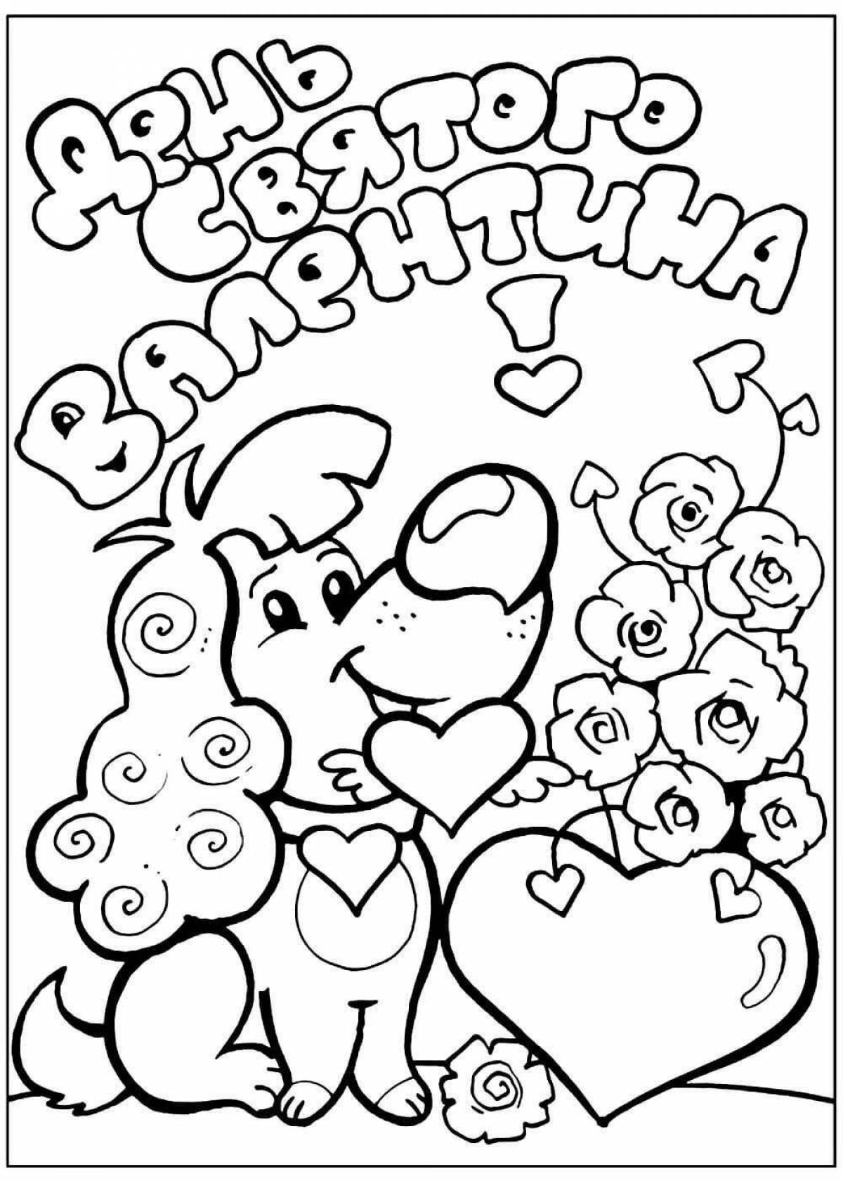 Adorable valentine's day coloring book for kids