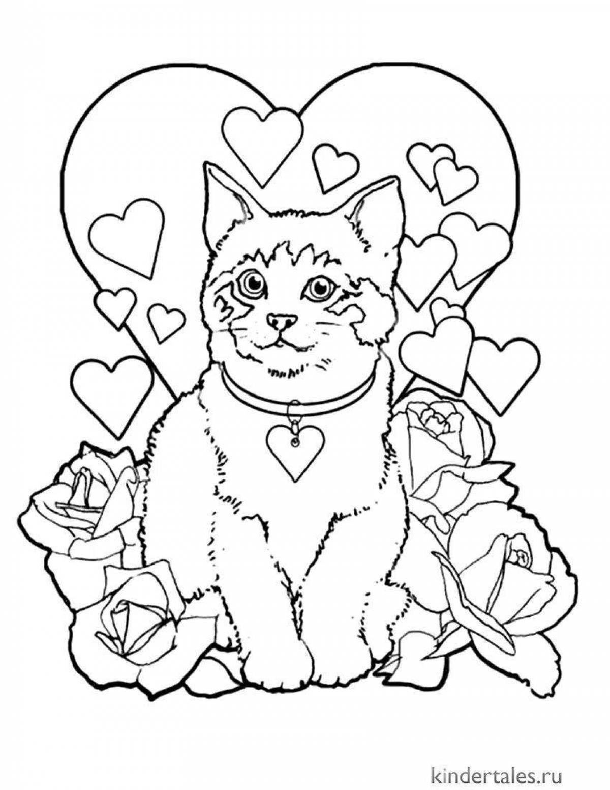 Playful valentine's day coloring book for kids