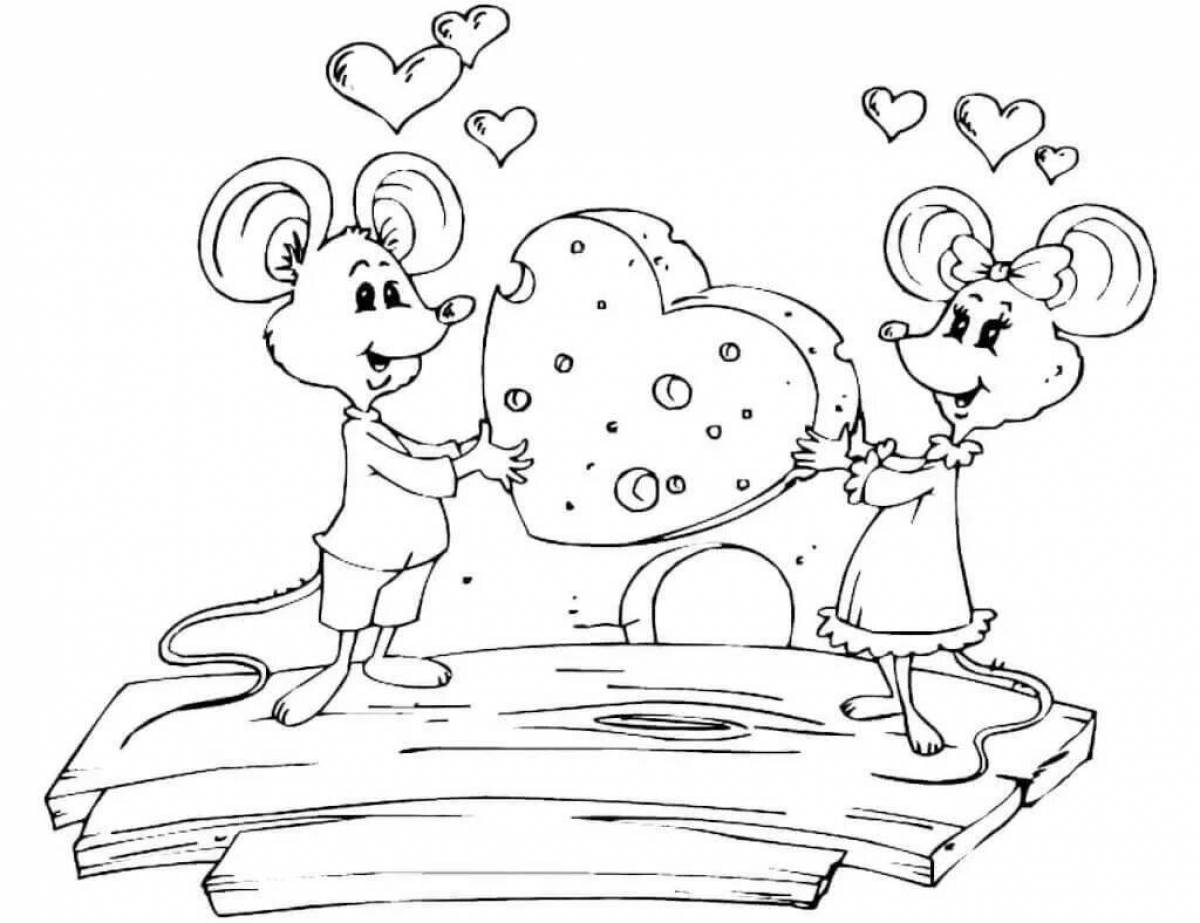 Cute valentine's day coloring book for kids