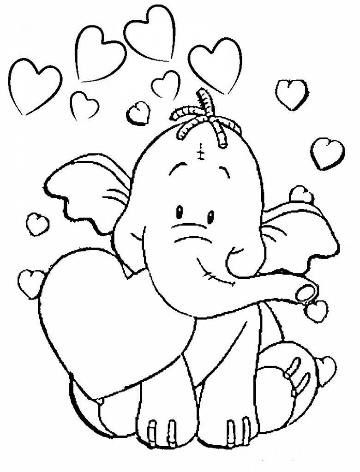 Fancy valentine's day coloring book for kids