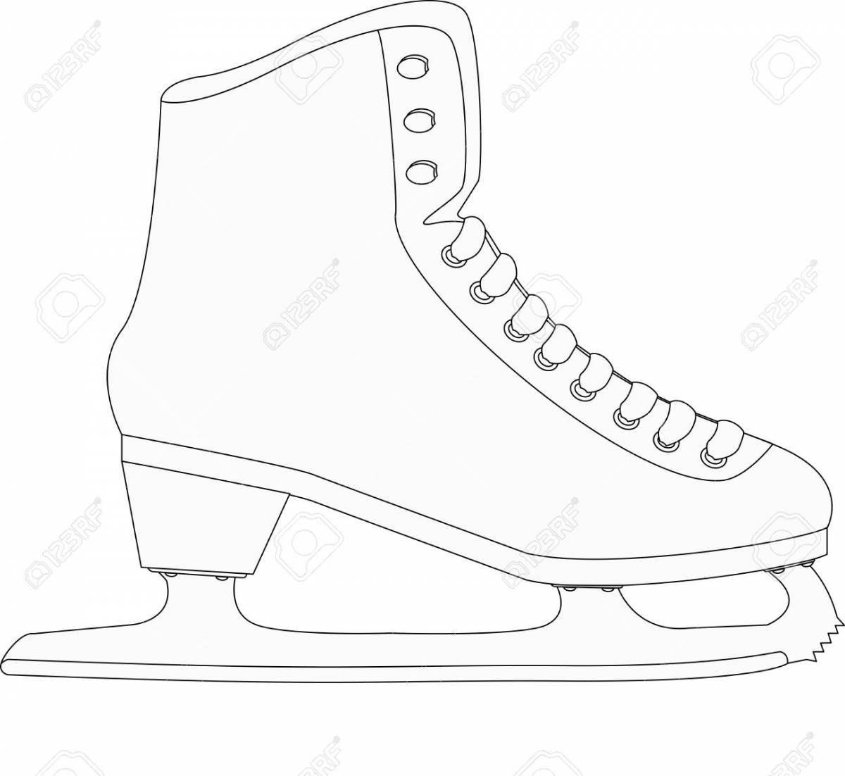 Colorful skates coloring book for children 5-6 years old