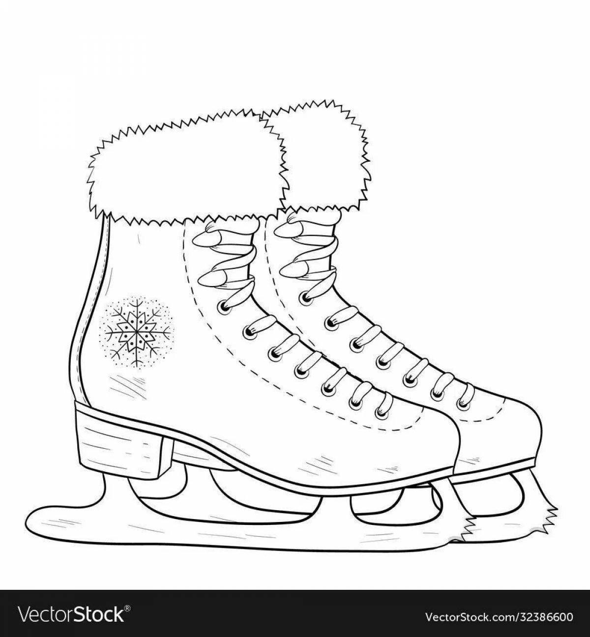 Luminous skates coloring book for children 5-6 years old