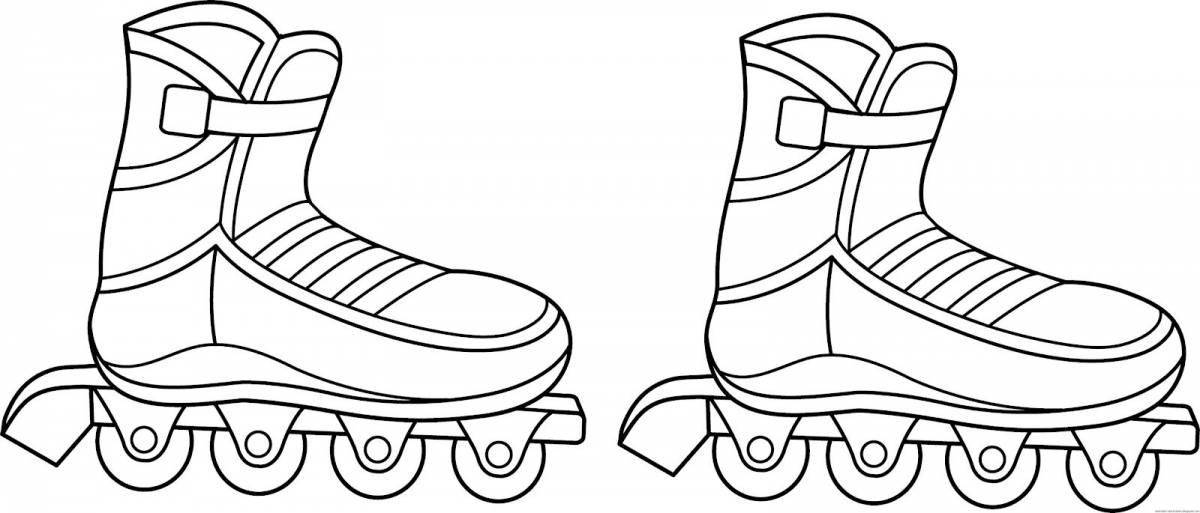 Glittering skates coloring book for children 5-6 years old
