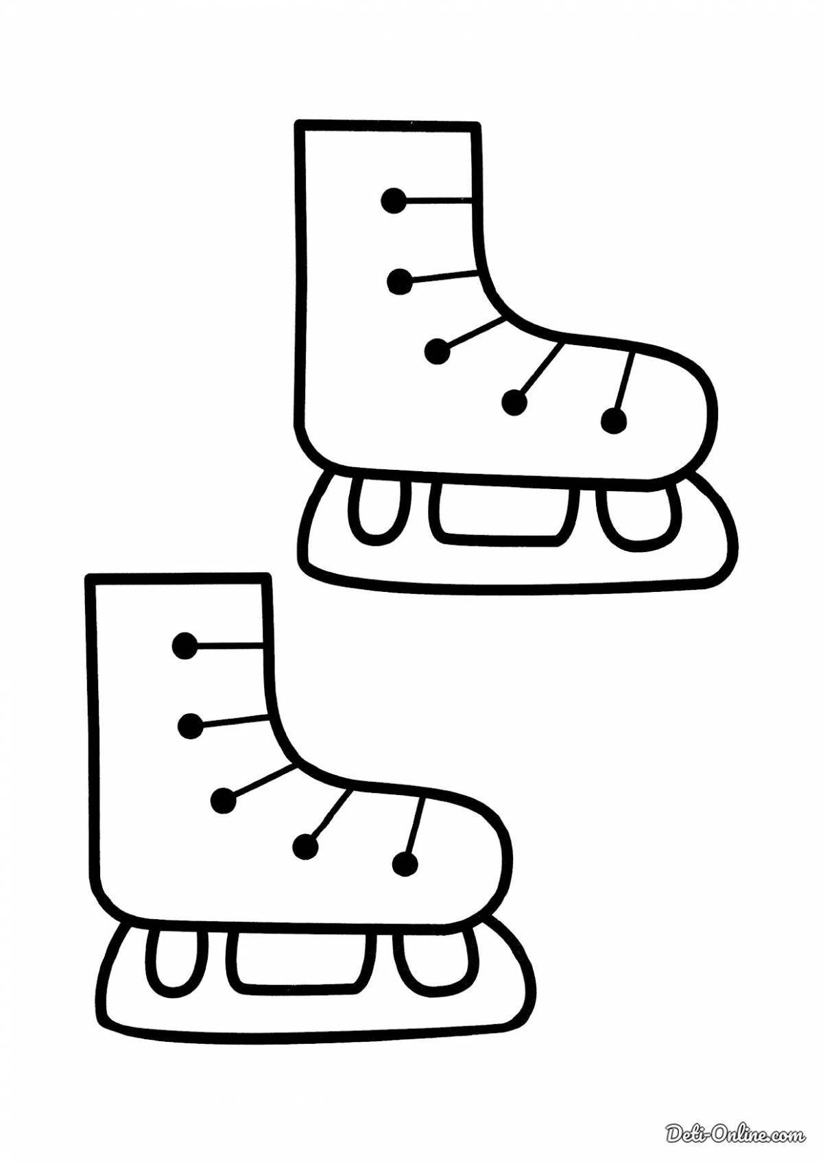 Shiny skates coloring book for children 5-6 years old