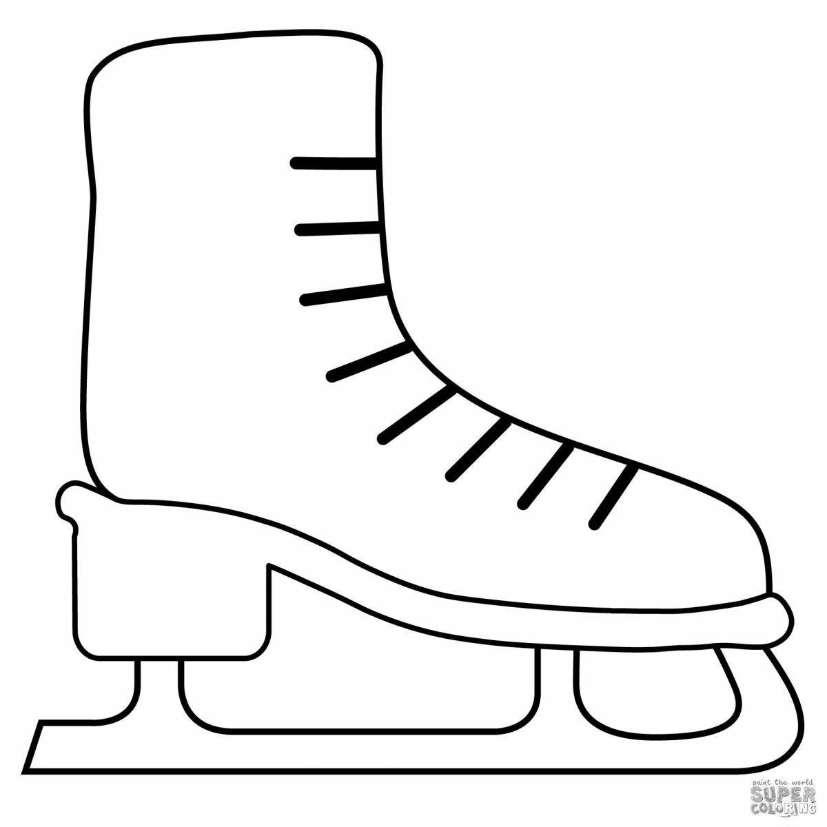 Glorious skates coloring for children 5-6 years old