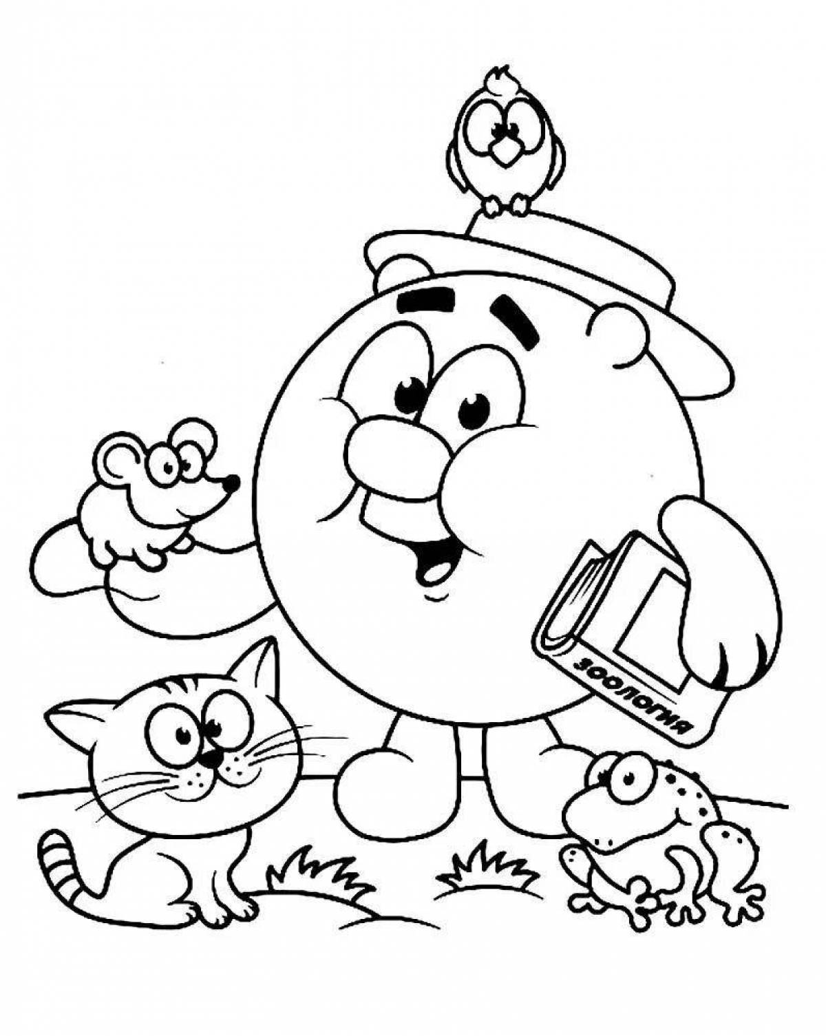 Colorful cartoon children's coloring pages