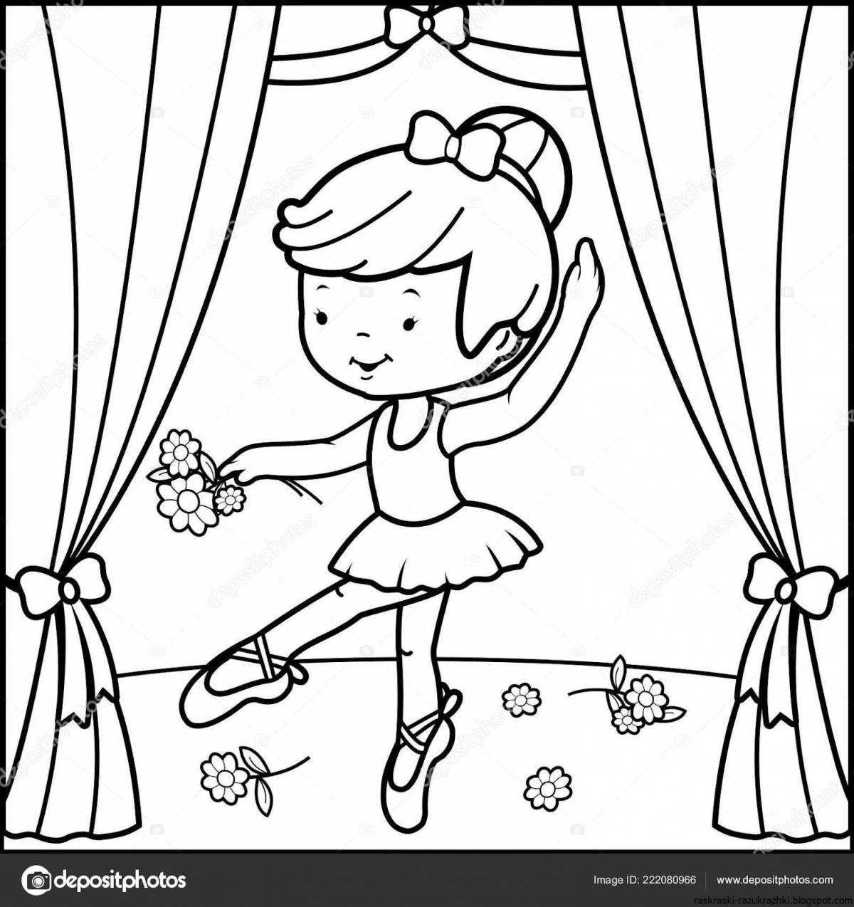 Joyful theatrical coloring for kids