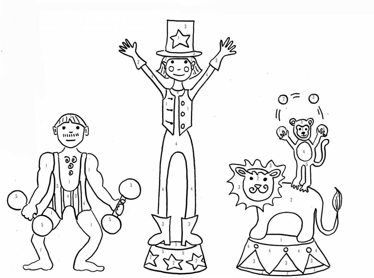 Adorable theatrical coloring book for kids