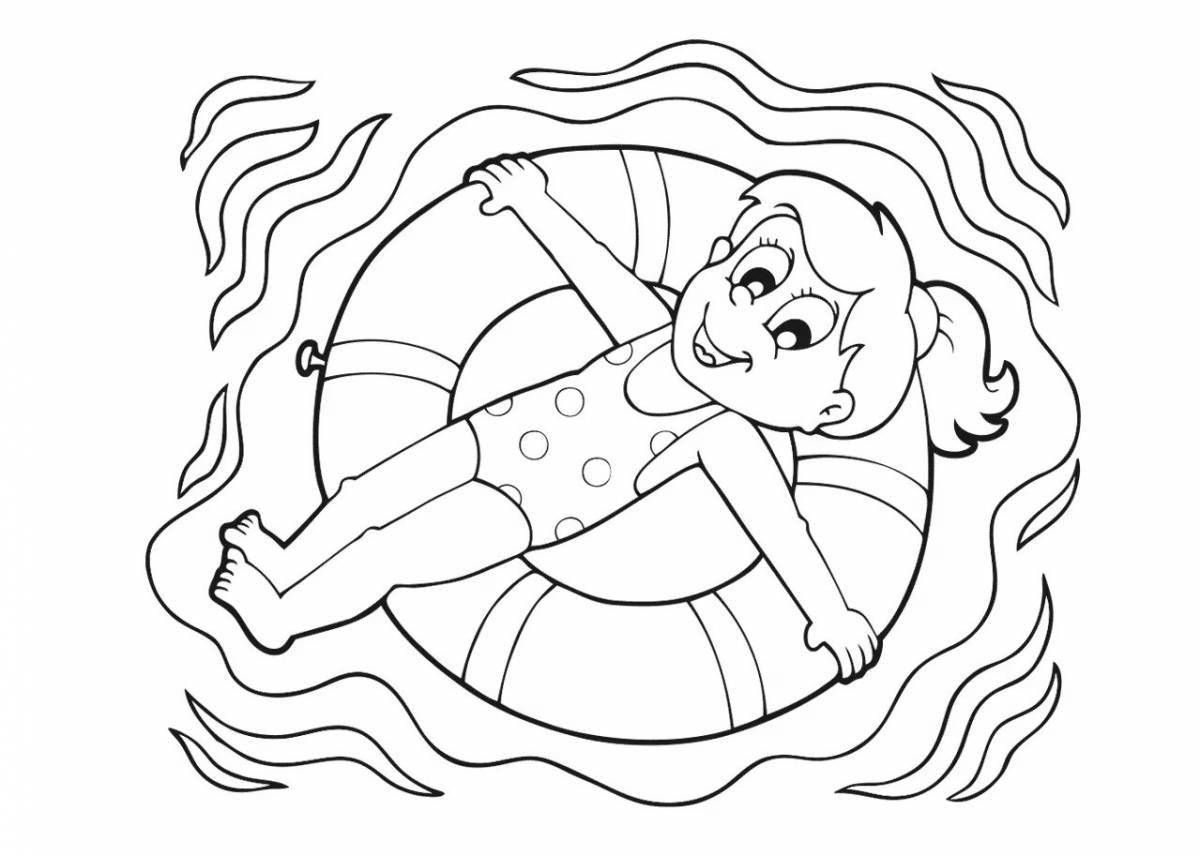 Water Safety Live Coloring Page