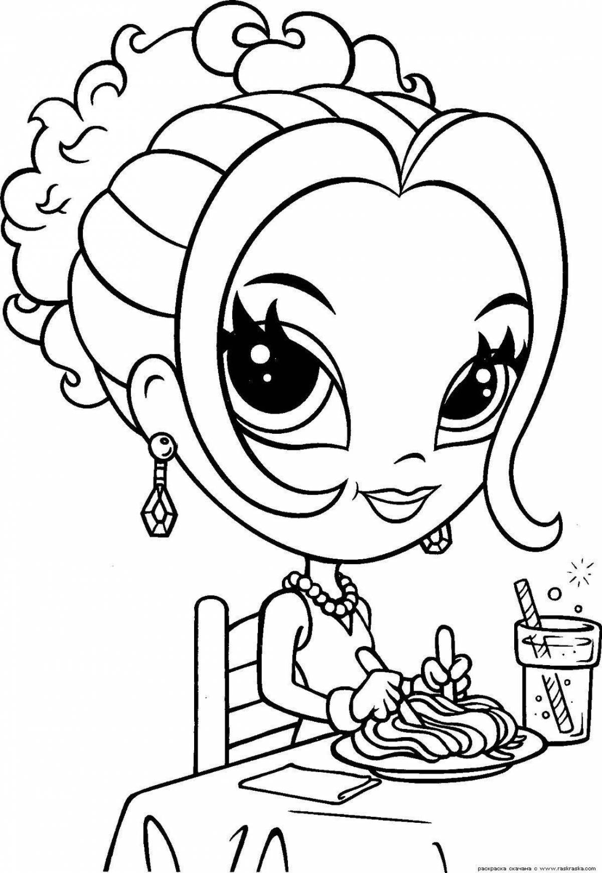 Colorful coloring game for girls 9-10 years old