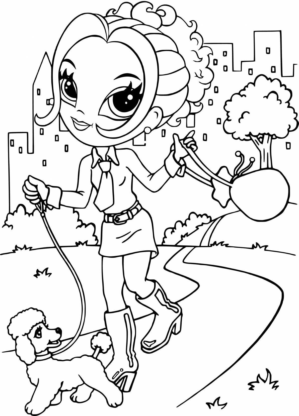 Color-fantastic coloring page game for girls 9-10 years old