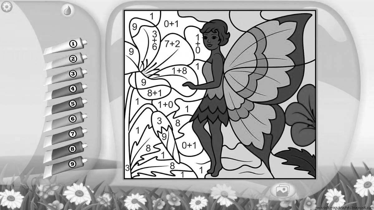 Color-galore coloring page game for girls 9-10 years old