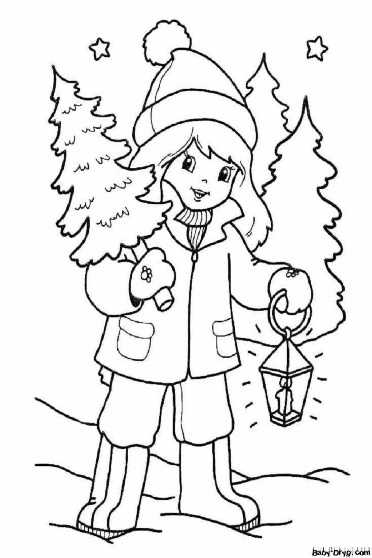 A magical Christmas coloring book for 3-4 year olds