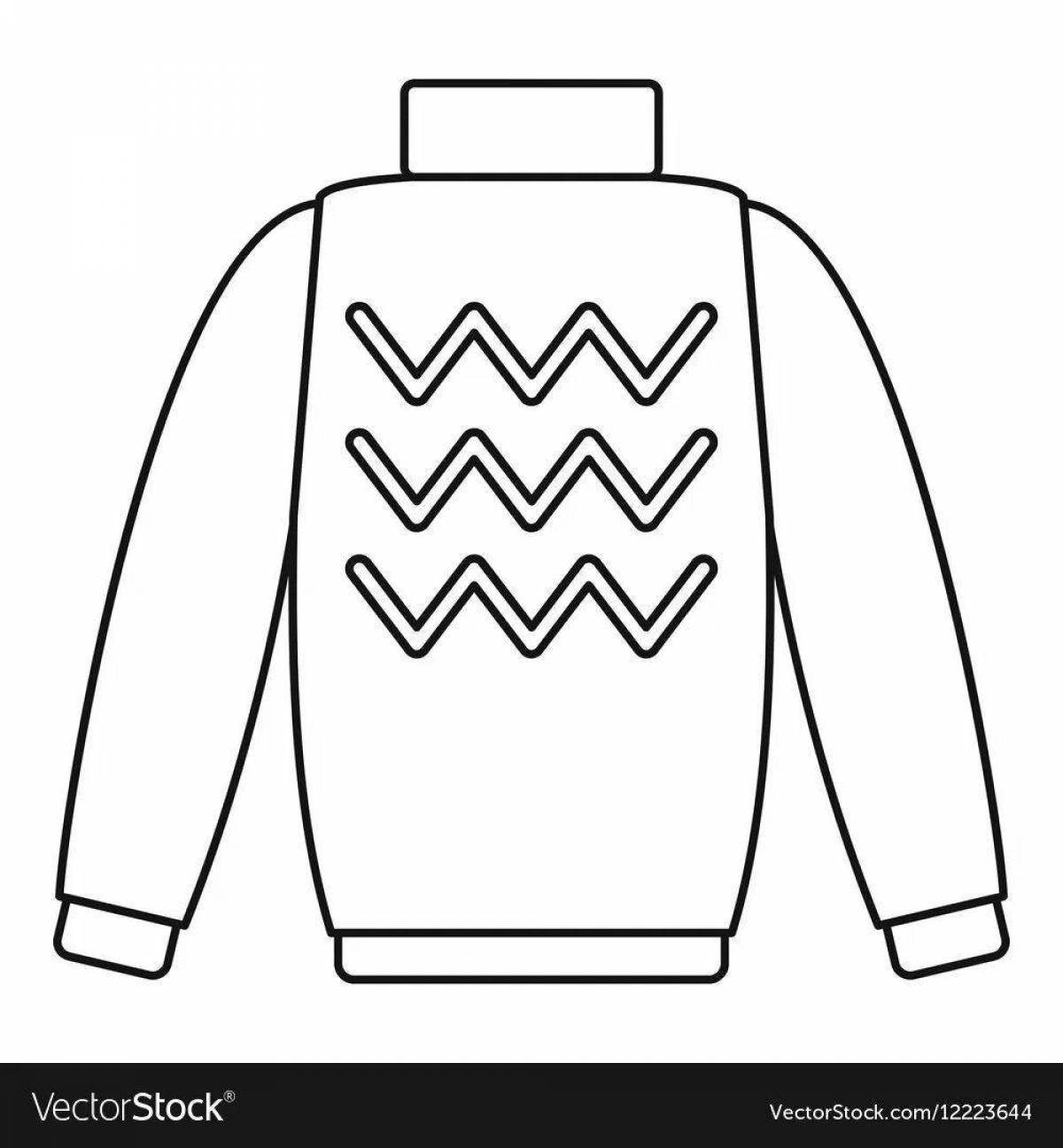Playful Preschool Sweater Coloring Page