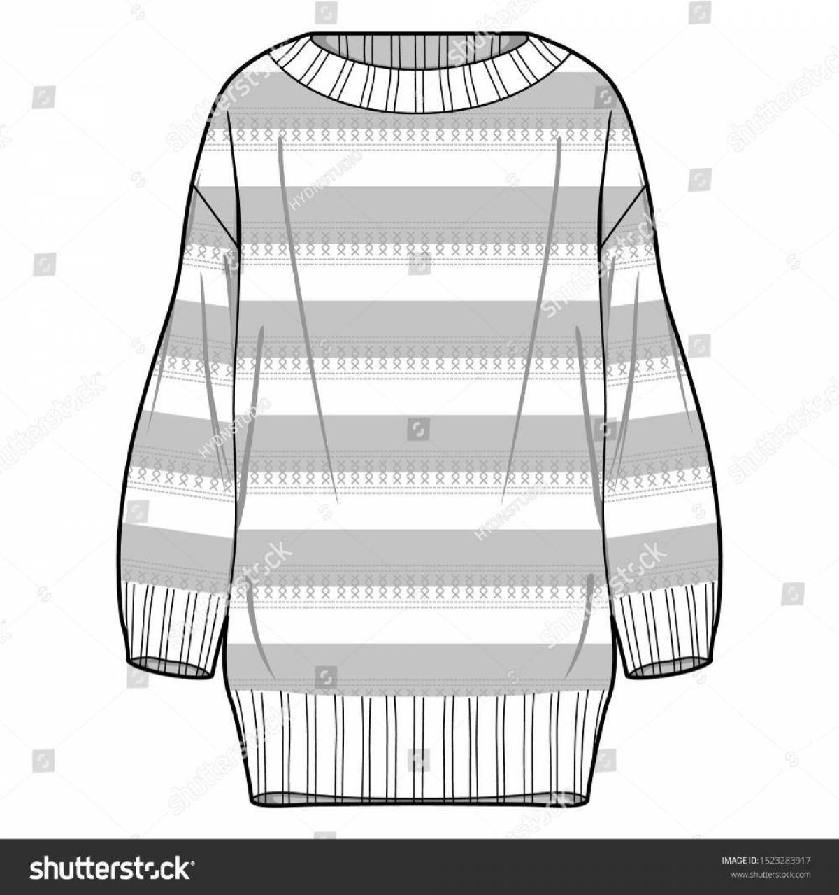 Fun coloring sweater for preschoolers
