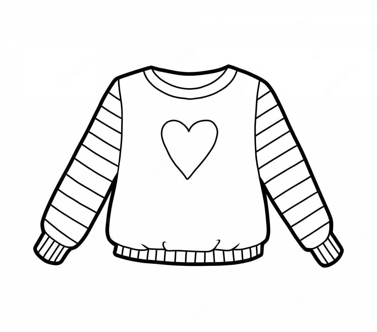 Раскраска radiant sweater для дошкольников