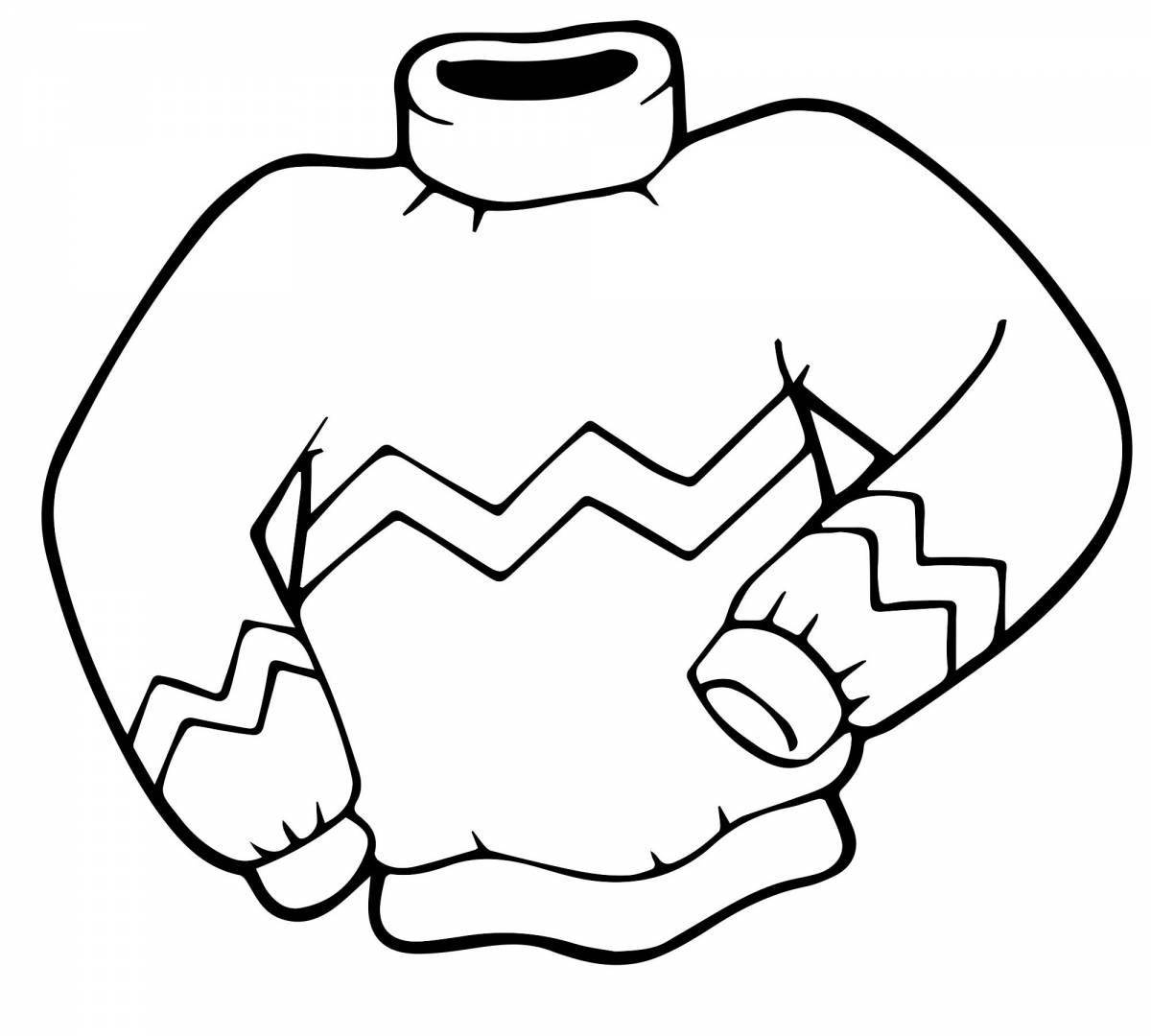 Fun sweater coloring for preschoolers