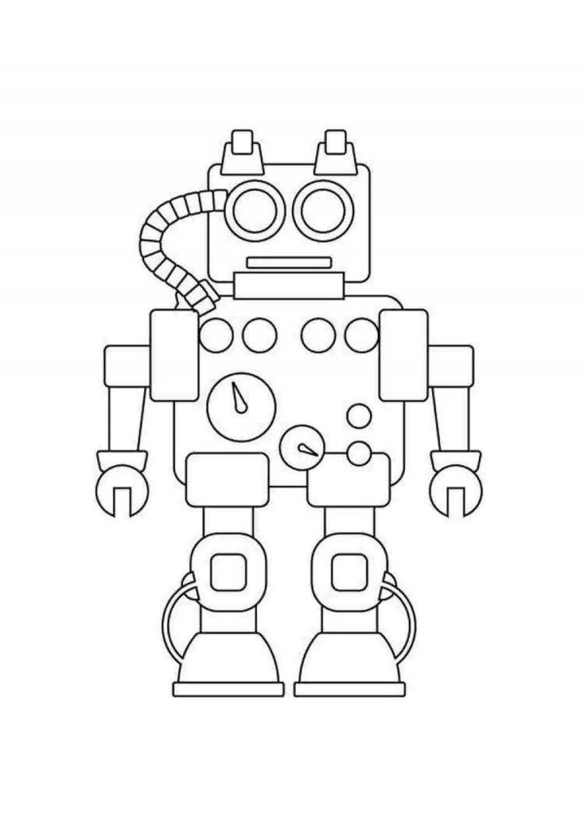 Coloring robots for children 5-7 years old