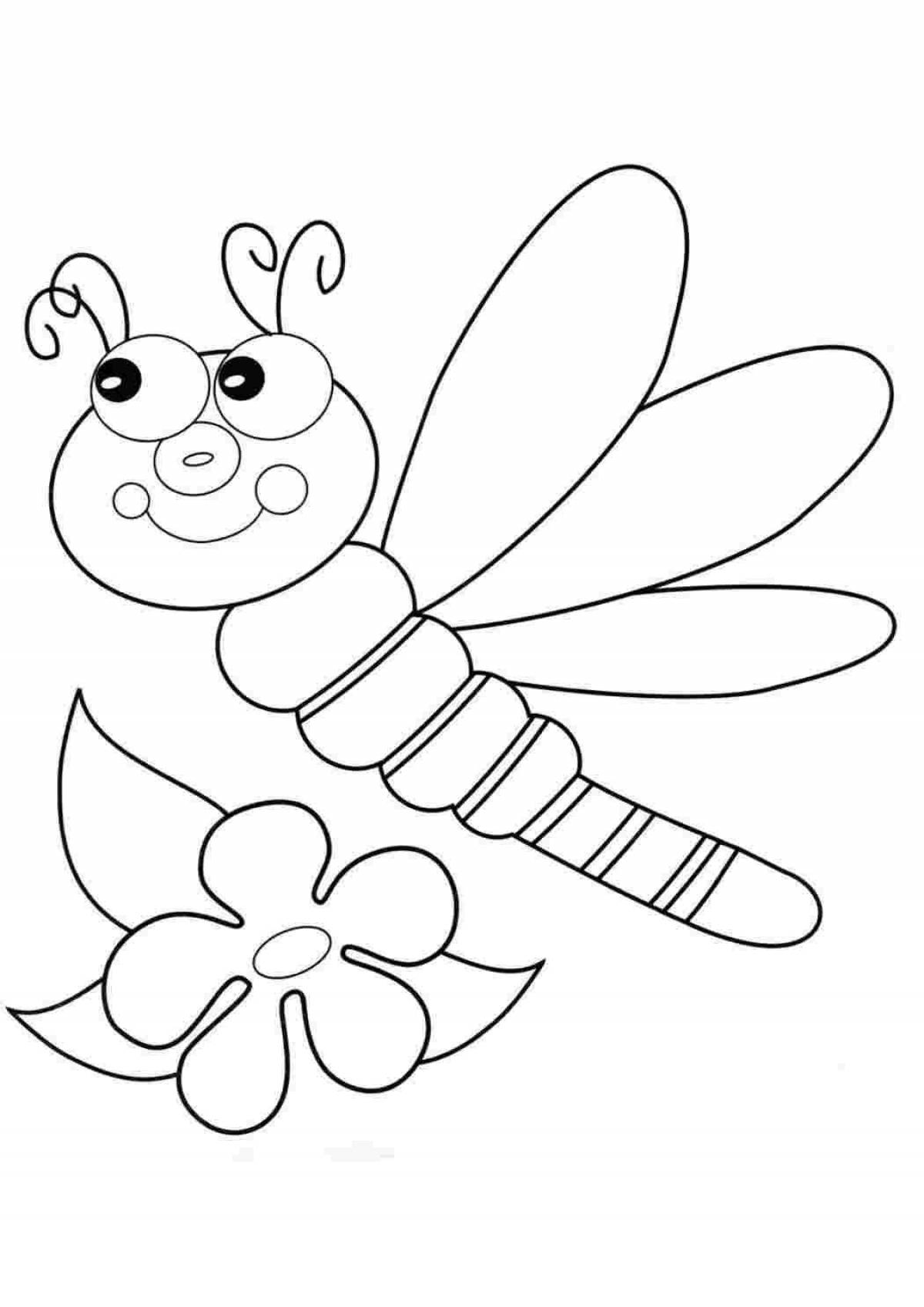 Раскраска radiant bee для детей 3-4 лет