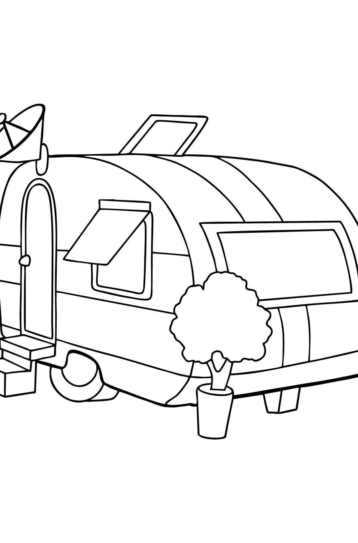 Shiny Mobile Home coloring book for kids