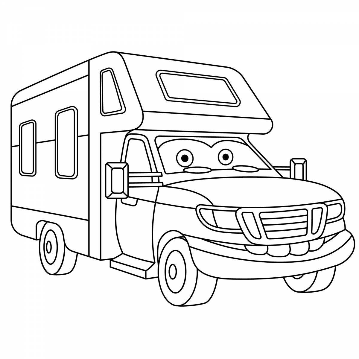 Adorable mobile house coloring for toddlers
